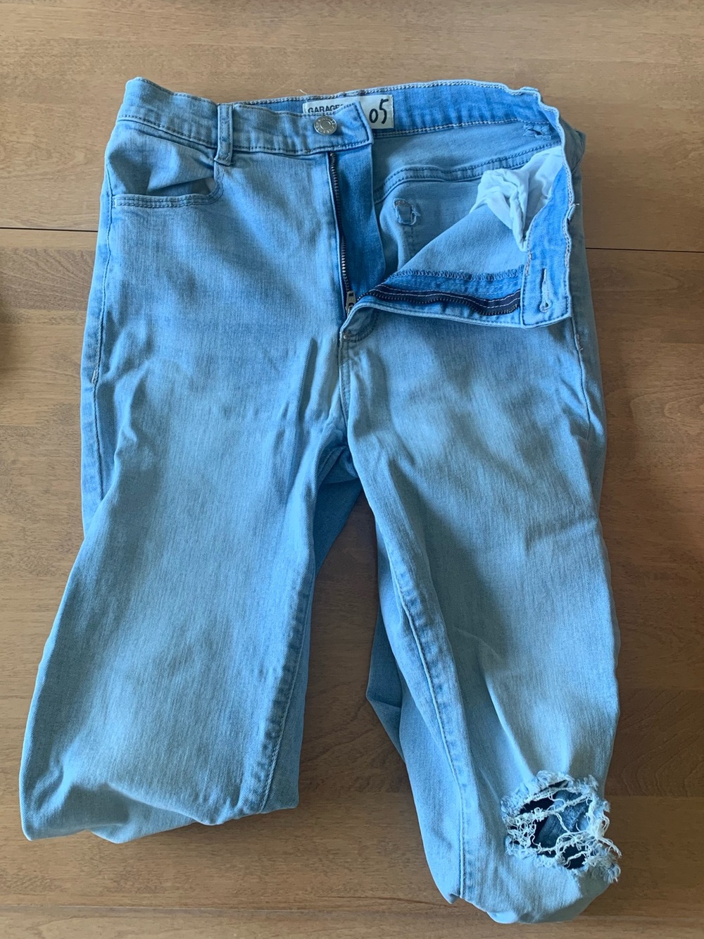 Garage Light Blue Skinny Jeans